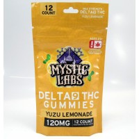 Mystic Labs Delta 9 Gummies - Yuzu Lemonade Flavor - Legal Cannabis - 120mg - (10mg Delta-9 THC per Gummy (10ct)